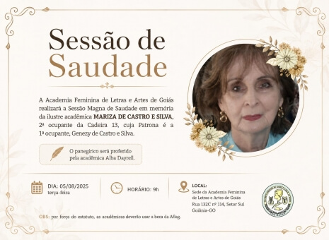 Sessão Magna de Saudade da Acadêmica Mariza de Castro e Silva