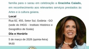 Sarau em celebração a Gracinha Caiado